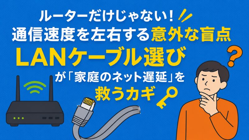 ルーターだけじゃない！通信速度を左右する意外な盲点　　LANケーブル選びが『家庭のネット遅延』を救うカギ 
