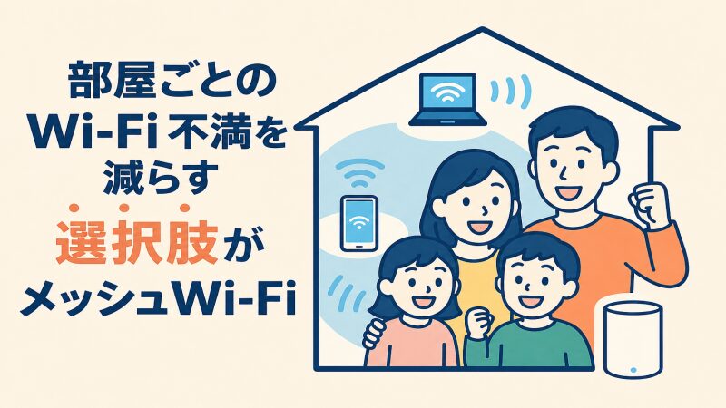 メッシュWi-Fiでネット不安定が快適になった家族