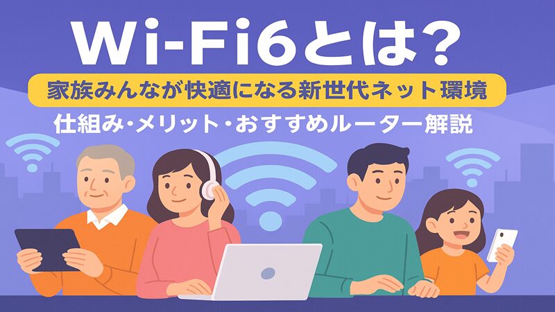 Wi-Fi6とは？家族みんなが快適になる新世代ネット環境　仕組み・メリット・おすすめルーター解説 