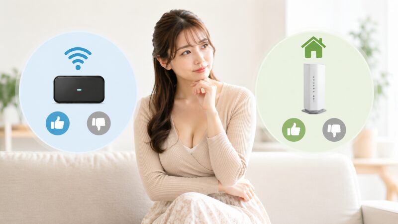 モバイルWi-Fiと光回線のメリットとデメリット