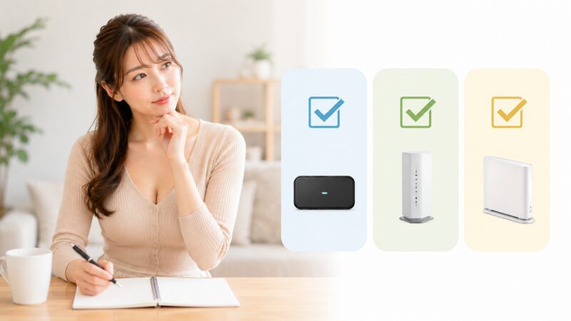 生活スタイルからモバイルWi-Fi・光回線・ホームルーターを選ぶチェックリスト
