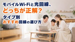 モバイルWi‑Fiと光回線、どっちが正解？タイプ別おすすめ回線の選び方 