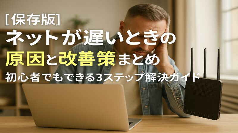 【保存版】ネットが遅いときの原因と改善策まとめ！初心者でもできる３ステップ解決ガイド 
