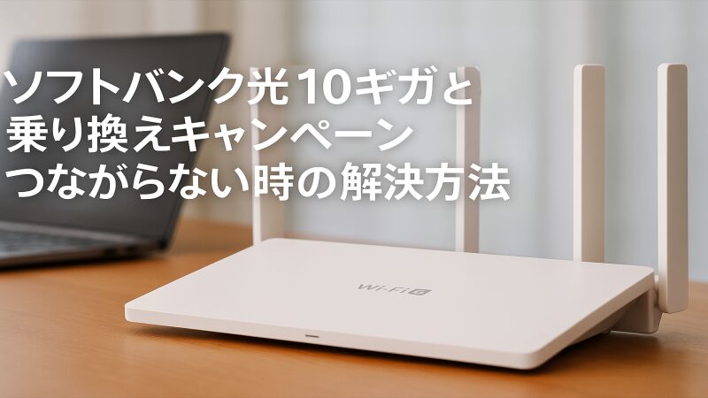 ソフトバンク光10ギガと乗り換えキャンペーン|つながらない時の解決方法