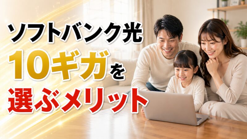 ソフトバンク光10ギガのメリットを確認する家族