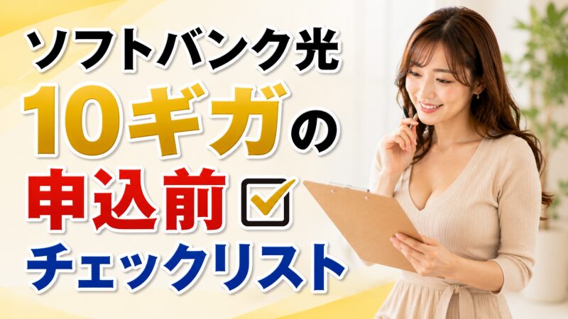 ソフトバンク光10ギガの申込前チェックリスト