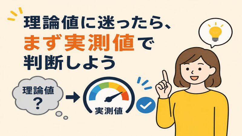 実測値で判断しようとする女性