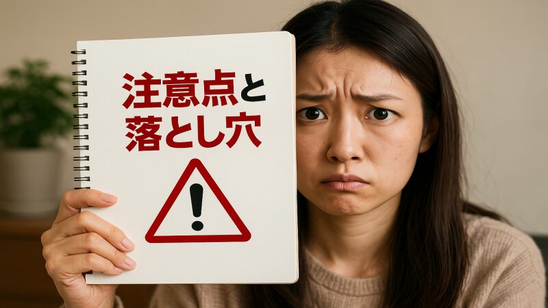 注意点を伝える画像