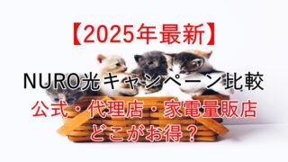 【2025年最新】NURO光キャンペーン比較、公式・代理店・家電量販店どこがお得？ 