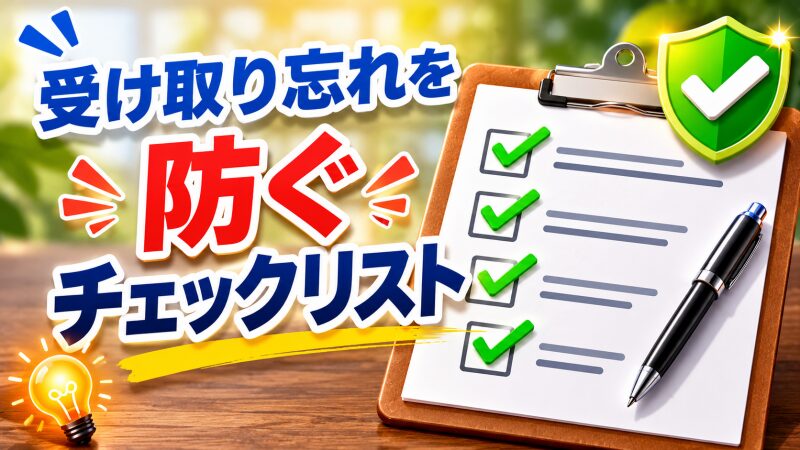 特典の受け取り忘れを防ぐチェックリスト