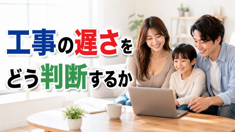 リビングで笑顔の家族